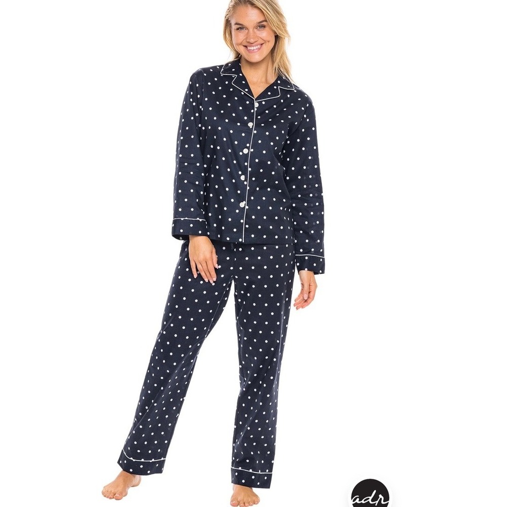 ALEXANDER DEL ROSSA POLKA DOT 2 PC PAJAMA‎ SET SIZE L